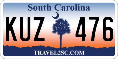 SC license plate KUZ476