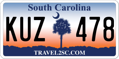 SC license plate KUZ478