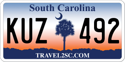 SC license plate KUZ492