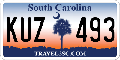 SC license plate KUZ493