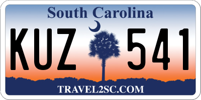 SC license plate KUZ541