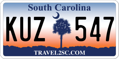 SC license plate KUZ547