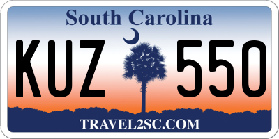 SC license plate KUZ550