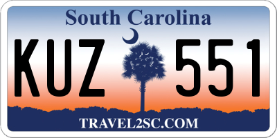 SC license plate KUZ551