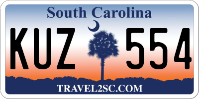 SC license plate KUZ554