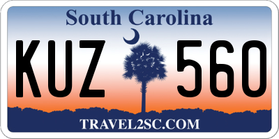 SC license plate KUZ560