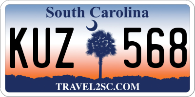 SC license plate KUZ568