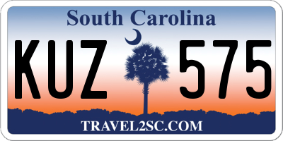 SC license plate KUZ575