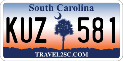 SC license plate KUZ581
