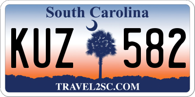 SC license plate KUZ582