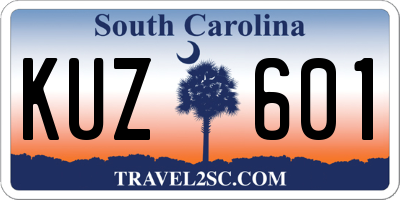SC license plate KUZ601