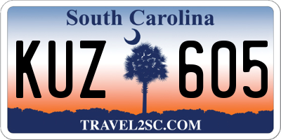 SC license plate KUZ605