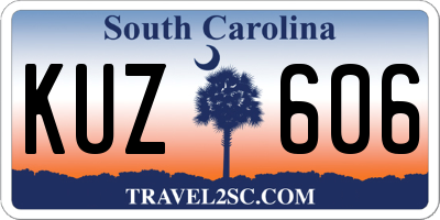 SC license plate KUZ606