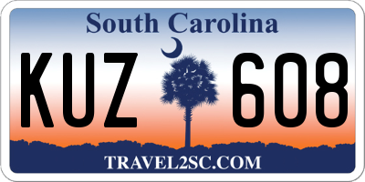 SC license plate KUZ608