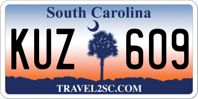 SC license plate KUZ609