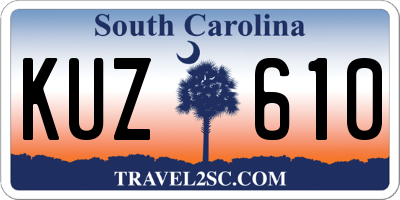 SC license plate KUZ610