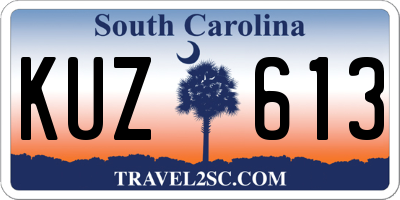 SC license plate KUZ613