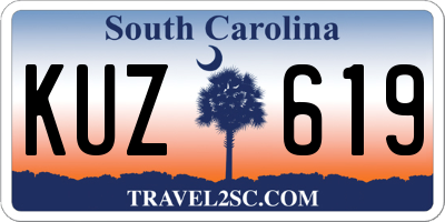 SC license plate KUZ619