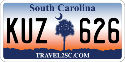 SC license plate KUZ626