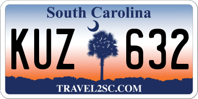 SC license plate KUZ632