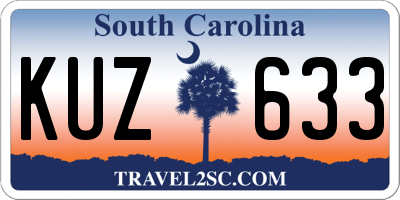 SC license plate KUZ633