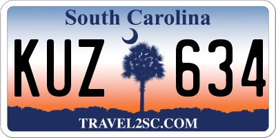 SC license plate KUZ634