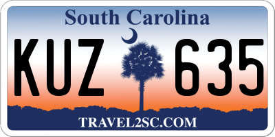 SC license plate KUZ635