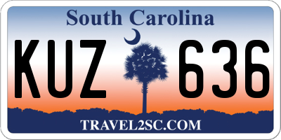 SC license plate KUZ636
