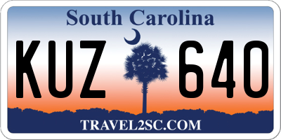 SC license plate KUZ640