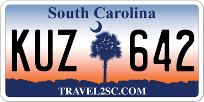 SC license plate KUZ642