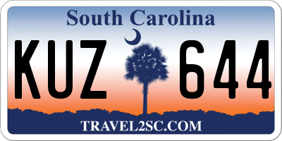 SC license plate KUZ644