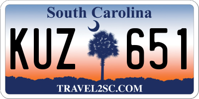 SC license plate KUZ651