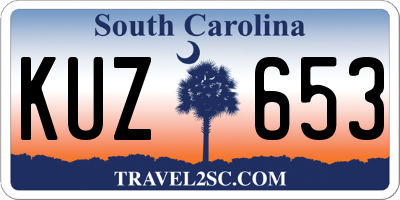 SC license plate KUZ653