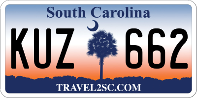 SC license plate KUZ662