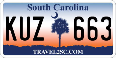 SC license plate KUZ663