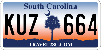 SC license plate KUZ664
