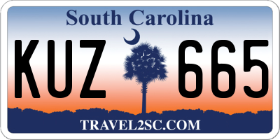 SC license plate KUZ665