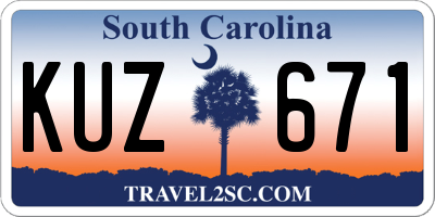 SC license plate KUZ671