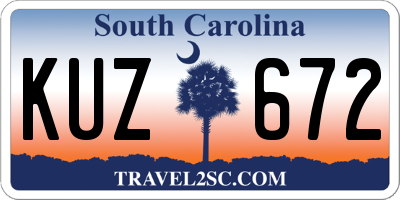 SC license plate KUZ672
