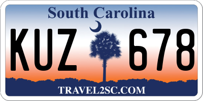 SC license plate KUZ678