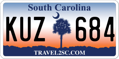 SC license plate KUZ684