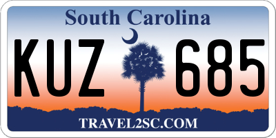 SC license plate KUZ685