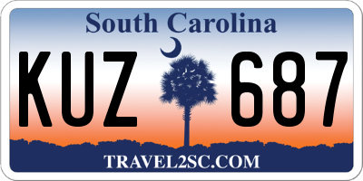SC license plate KUZ687