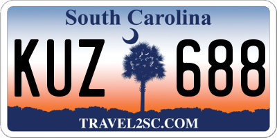 SC license plate KUZ688