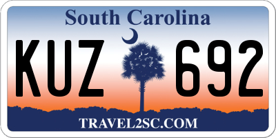 SC license plate KUZ692