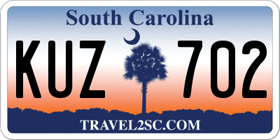 SC license plate KUZ702