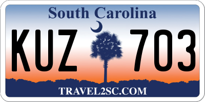 SC license plate KUZ703