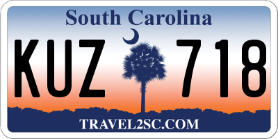 SC license plate KUZ718