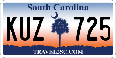 SC license plate KUZ725