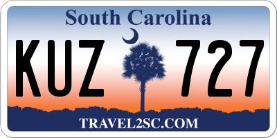 SC license plate KUZ727